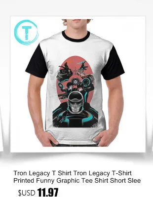 Tron футболка Tron Для мужчин полиэстер Графический Футболка 6xl Джамбо пляжные Графический короткий рукав Футболка