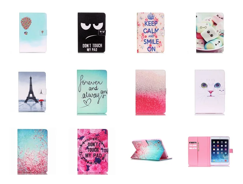 

PU Flip Leather Case For Apple iPad mini 4 7.9'' Don't Touch My Pad Painted Case Smart Tablet Cover