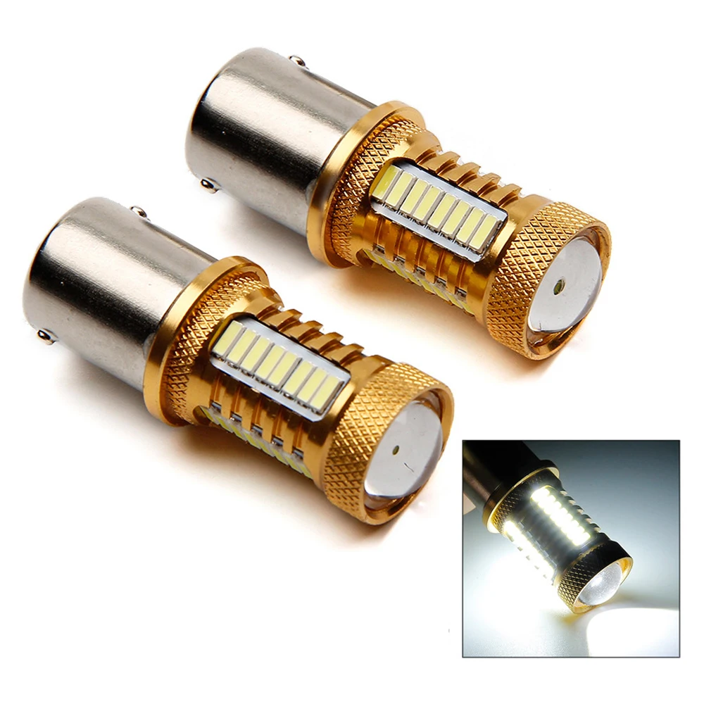 1156 1157 1141 7506 BA15S BAY15D светодиодный лампы 4014 32 SMD с объектив проектора 12 V 16 работать