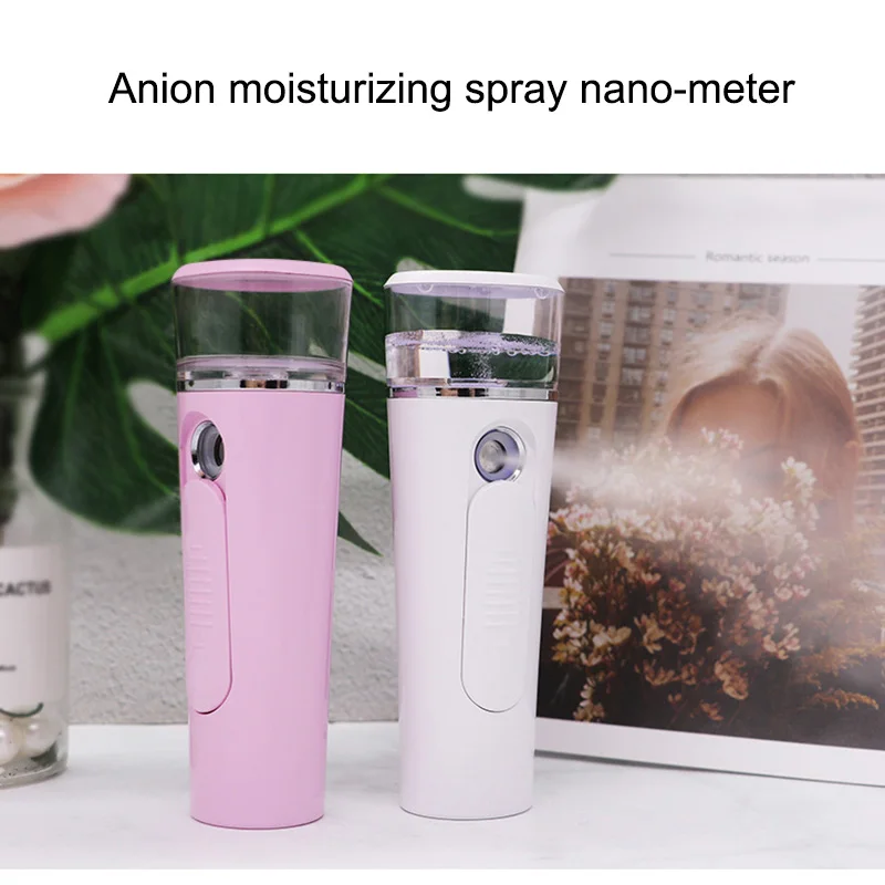  Portable Face Spray Bottle Nano Facial Steamer Cold Beauty Hydrating Skin Care Phone Charger Bank @