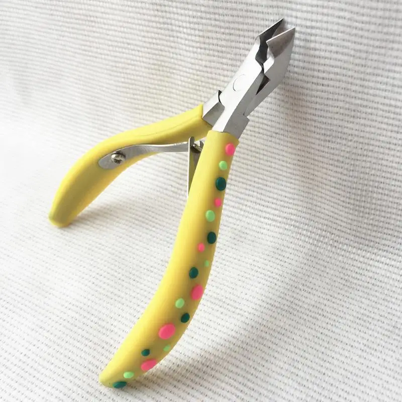 

1pc Non-silp Silicone Handle Stainless Steel Cuticle Nippers Dead Skin Remover