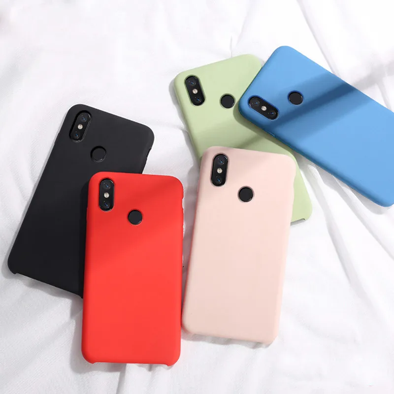 Жидкий силиконовый чехол для Xiaomi Mi 6 8 9 Redmi 4X5 5A 6A S2 Redmi Note 4X4 Global Version, мягкий чехол для телефона из ТПУ ярких цветов