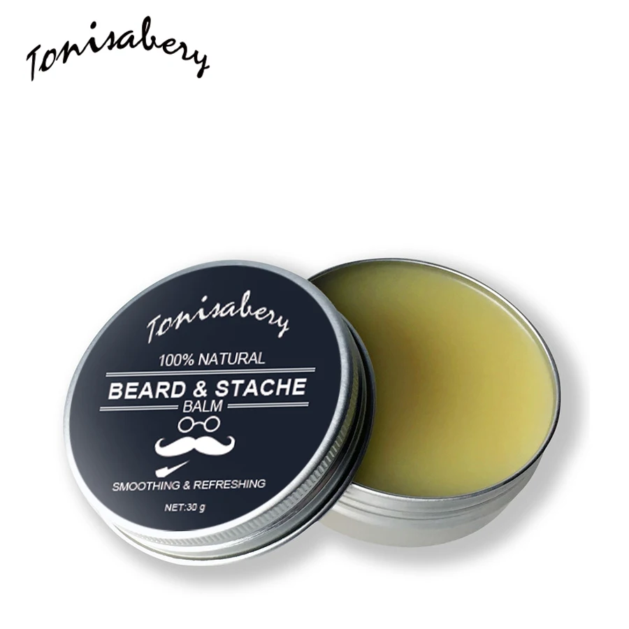 60g 100 Natural Beard Balm Moustache Moisturizing Cream for Beard Growth Well and Healthy