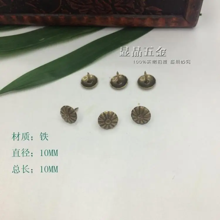 10*10mm Antique screw doornail Nail the boards Metal door Nails Decorating accessories rivet wholesale