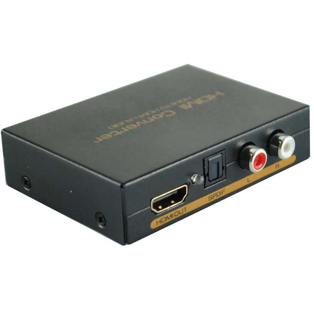 HDMI to HDMI + SPDIF + RCA L/R Audio Extractor Converter Sound Audio