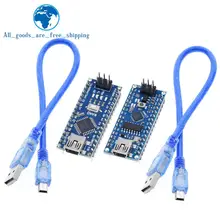 TZT 10 шт. Nano 3,0 контроллер совместимый для arduino nano CH340 USB драйвер с кабелем NANO V3.0
