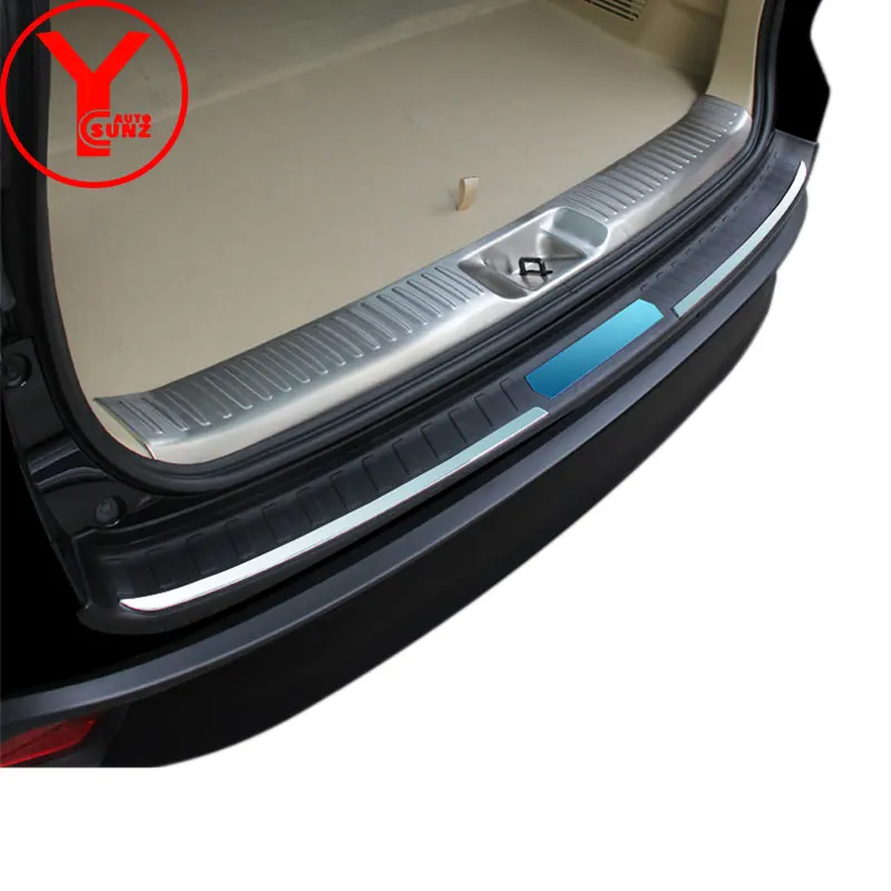 1x ABS Plate Auto Rear Bumper Cover Frame Trim h For Toyota Highlander 2014-2016