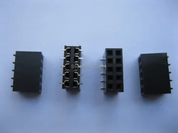 

Gold Plated SMT SMD 2.54mm 2x5 10pin Breakable Female Pin Header Connector Double Row Strip 100 pcs