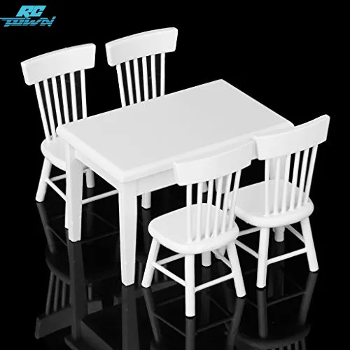 Best Offers RCtown 5pcs White Dining Table Chair Model Set 1:12 Dollhouse Miniature Furniture Great Children Gift Doll House Accessories Best Offers RCtown 5pcs White Dining Table Chair Model Set 1:12 Dollhouse Miniature Furniture Great Children Gift Doll House Accessories