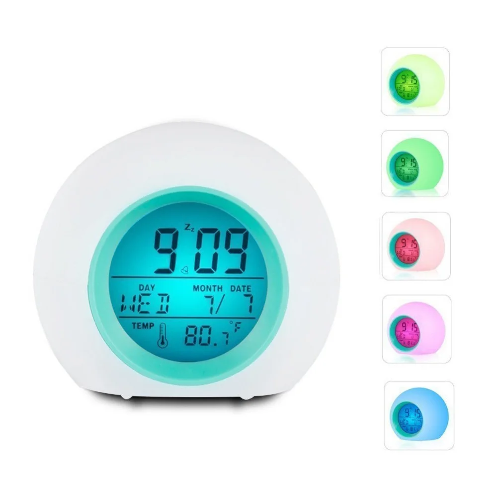 

7 Color Change Digital LED Alarm Clock with Date Alarm Temperature Snooze Function Alarm Clock Despertador Desktop Clock