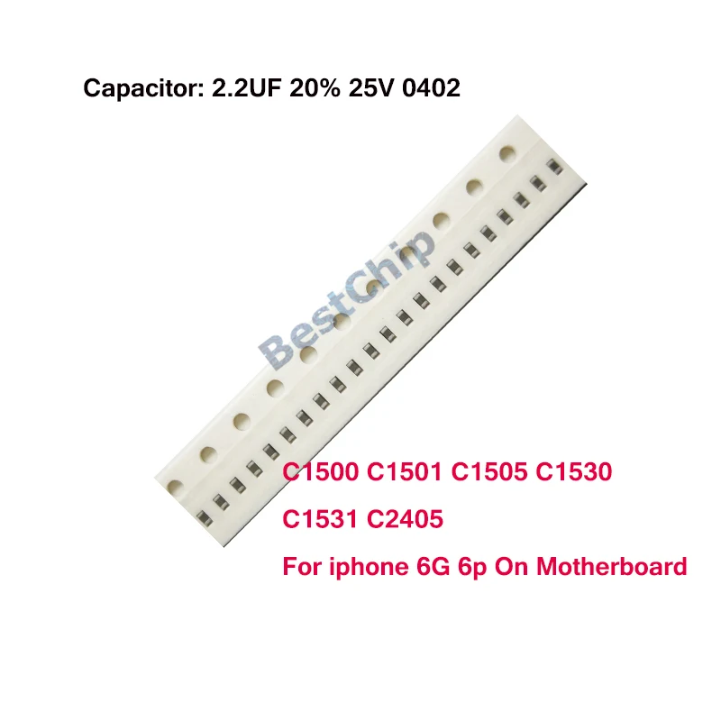 

50pcs/lot C1500 C1501 C1505 C1530 C1531 C2405 Backlight Capacitors for iphone 6 6plus