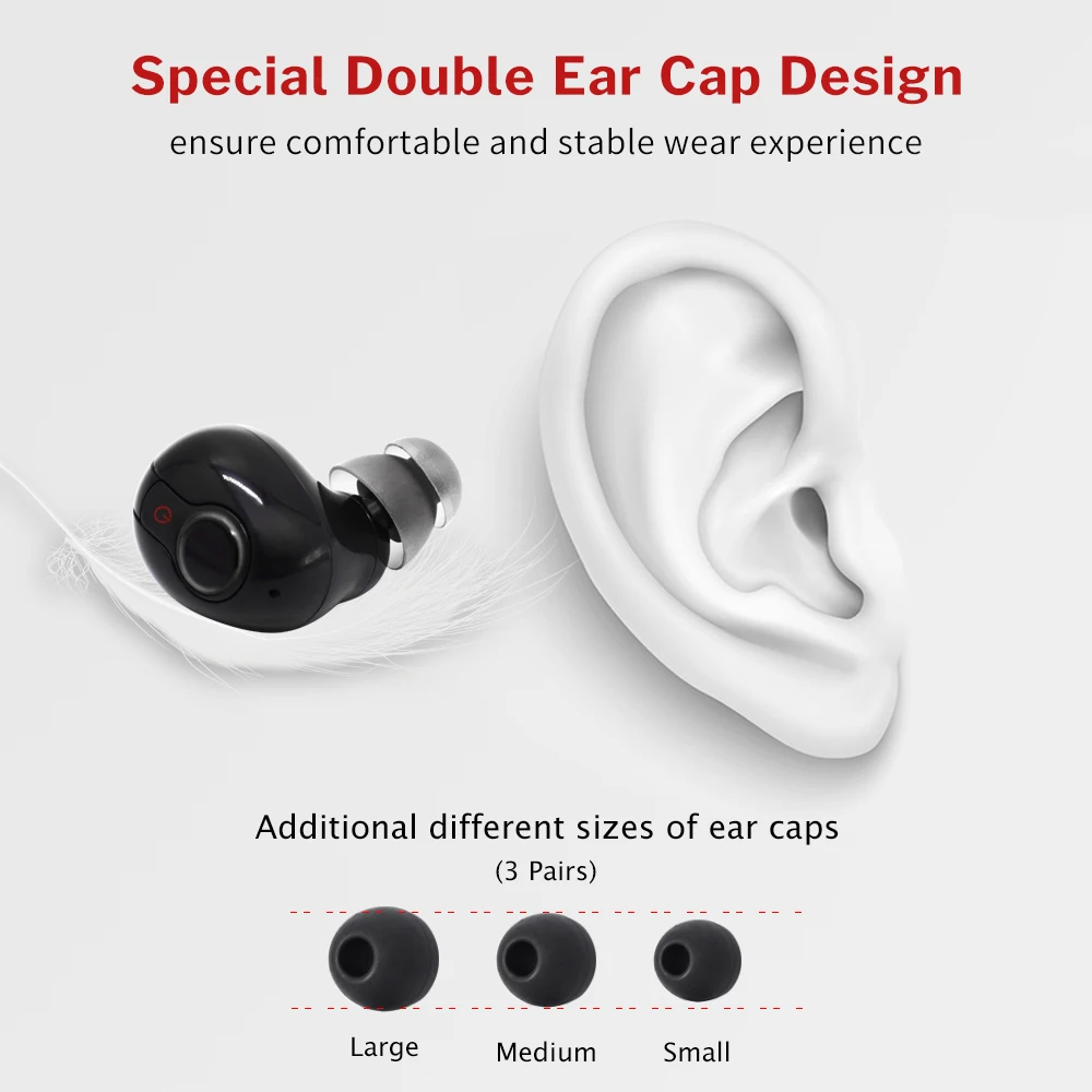 Deelife TWS 5.0 Bluetooth Headphone 3D Stereo Wireless Earphone With Dual Microphone Sport True Wireless Earbuds