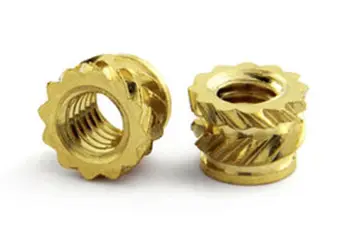 

30pcs M3 x 4mm x 4.6mm injection copper hot melt embedded double oblique inserts embossing nuts Free Shipping