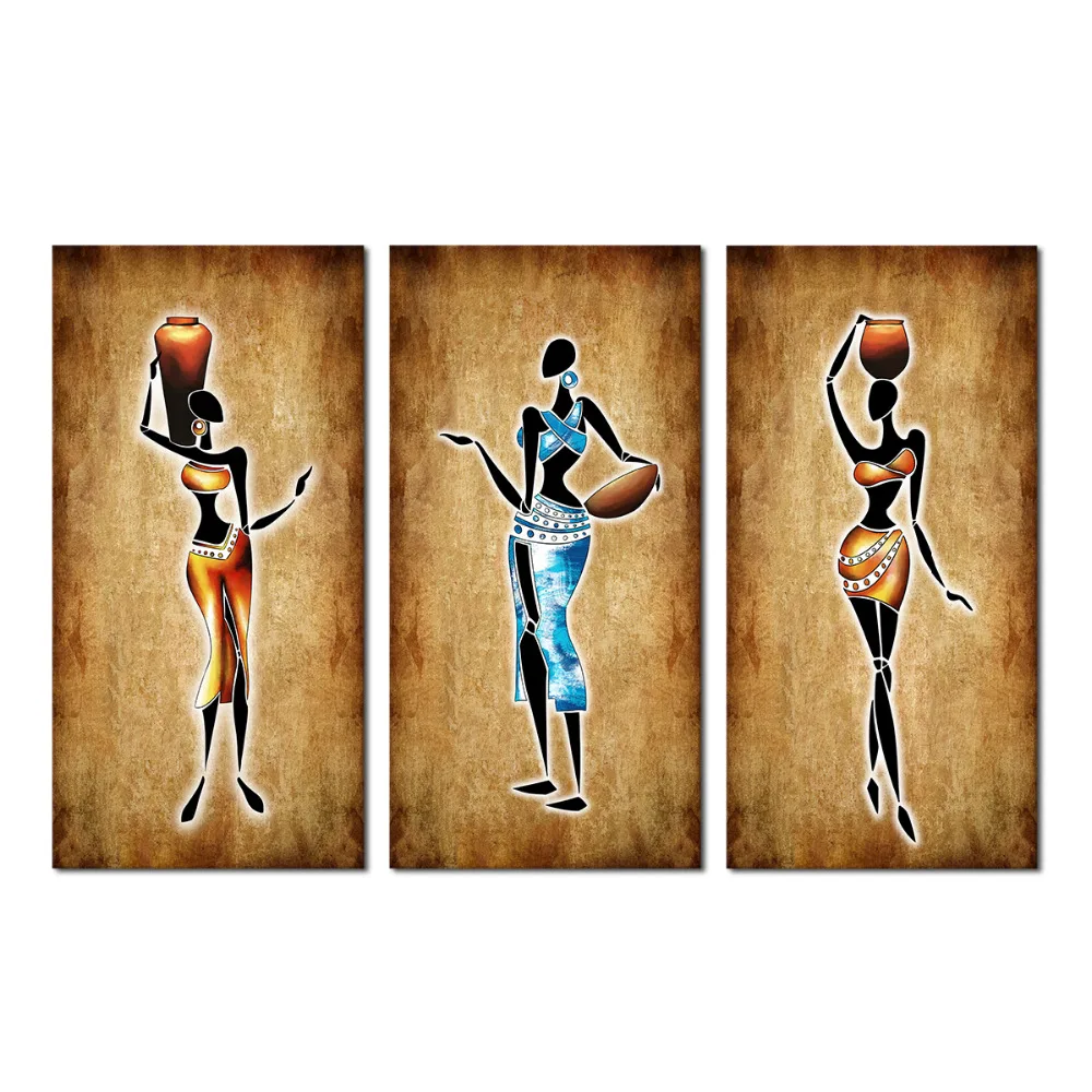 Visual Art Decor African Woman Art Wall Decor Ethnic Painting Canvas