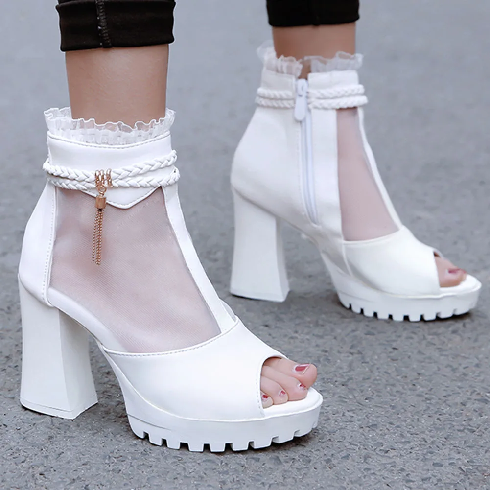 

Lapolaka large Size 32-43 Summer Women Shoes High Heels Sandals Summer Boots Shoes Woman