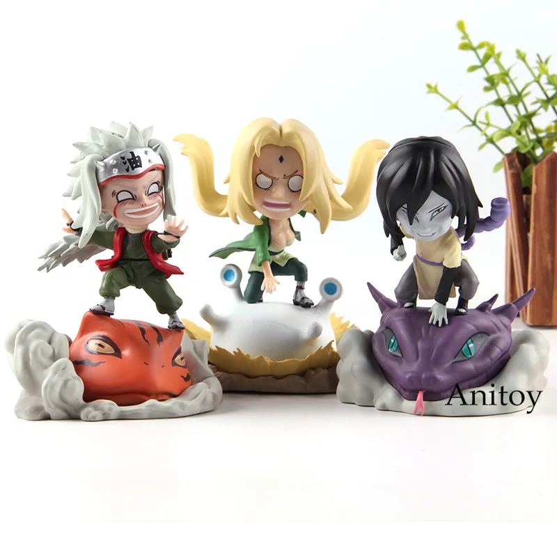 

Naruto Shippuden Figure Action Orochimaru Jiraiya Tsunade Figures Doll Q Version Naruto Figurine PVC Collection Model Toys