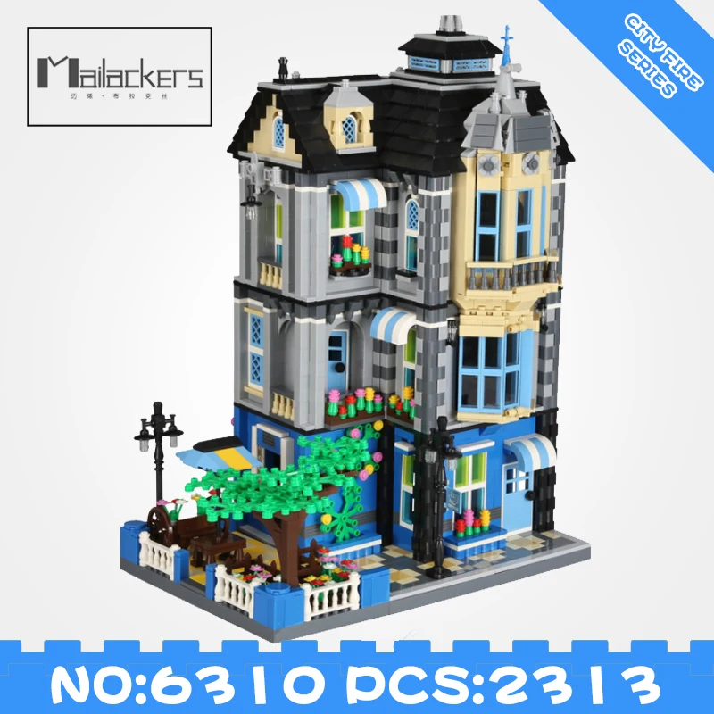

Creator Street View Garden Coffee House Corner Store Building Model DIY Toys for Children Compatible With City Bricks