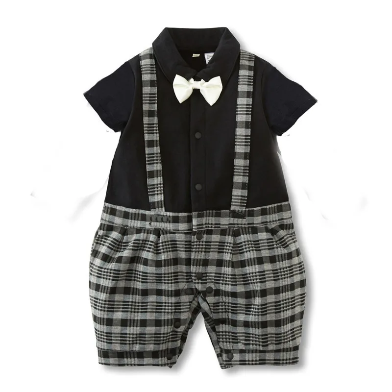 Baby Rompers Summer Baby Boy Clothes Gentleman Newborn Baby Clothes Baby Boy Clothing Roupas Bebe Infant Jumpsuits Kids Clothes