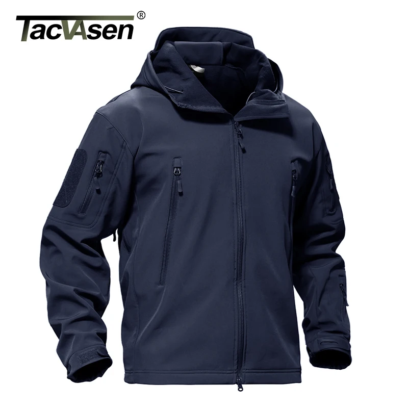 

TACVASEN Winter Jacket Men Army Coat Military Tactical Fleece Jacket Waterproof Softshell Jackets Navy Windbreaker Hunt Clothes