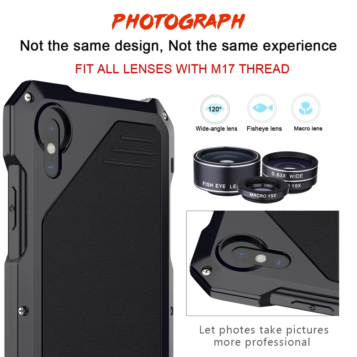 Алюминиевый металлический чехол с полной защитой для iPhone XR XS Max 3 объективами