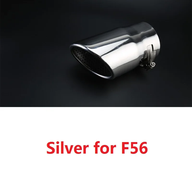 Наконечник глушителя из нержавеющей стали для Mini Cooper Countryman Clubman R55 R56 R60 F54 F55 F56 F60 Замена - Цвет: Silver for F56