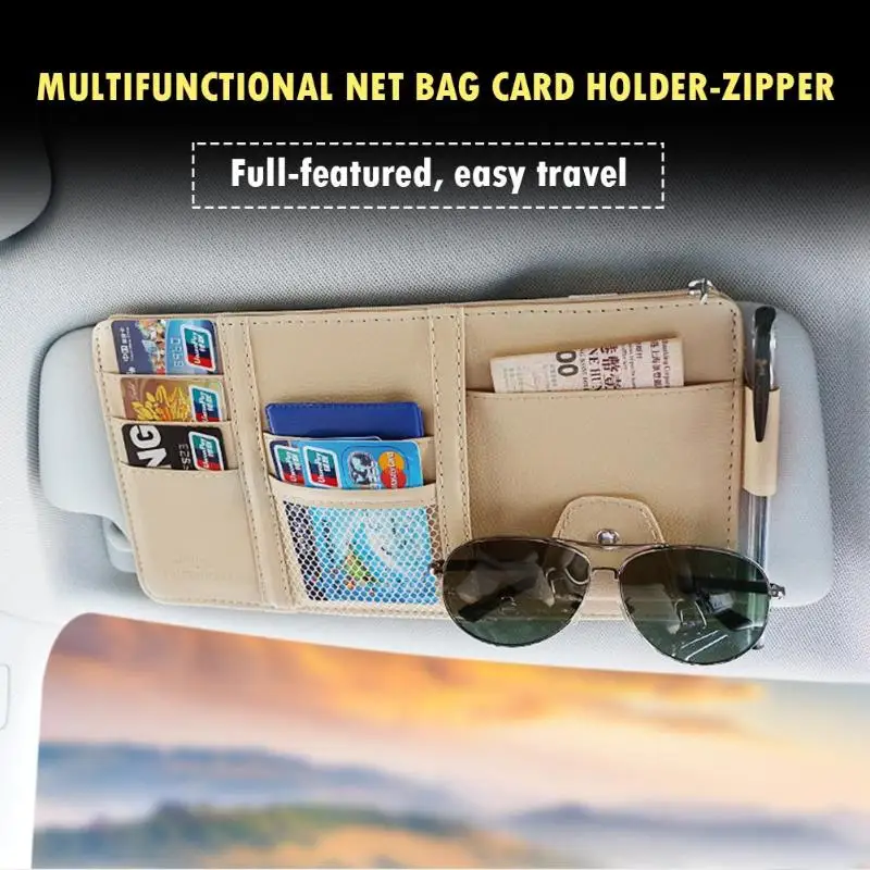 Universal Car Auto Visor Organizer Holder Storage Bag TydyingCase for Card Glasses Car Accessories Visor Multifunctional Storage