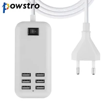 Powstro 6 USB зарядное устройство концентратор 25 Вт 3A Смартфон Зарядка адаптер настенное зарядное устройство Быстрая зарядка для мобильного телефона планшета MP3 4