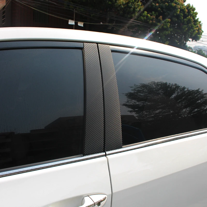 

10pcs for Toyota corolla 2014-2015 Carbon fiber decorative sticker Window center B column sticker