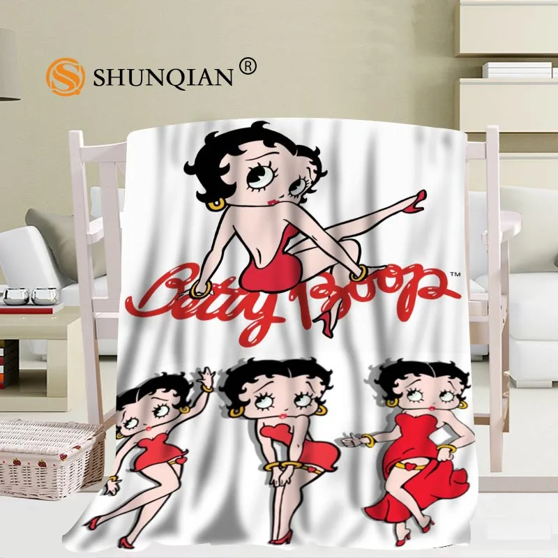 Пользовательские betty boop Коралловые одеяла Путешествия Диван Falafel одеяла мягкие пушистые теплые 56x80 дюймов 50X60 дюймов 40X50 дюймов