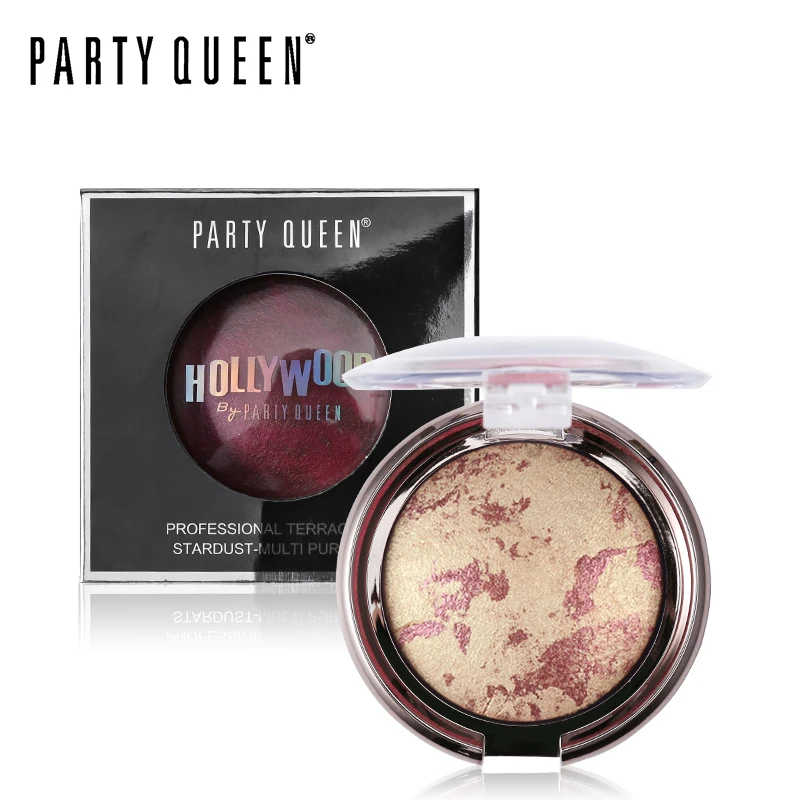 

Party Queen Baked Shimmer Blush Palette Blush Powder Mix Color Bronzer Mineral Makeup Contouring Blusher Cheek Shading Cosmetics