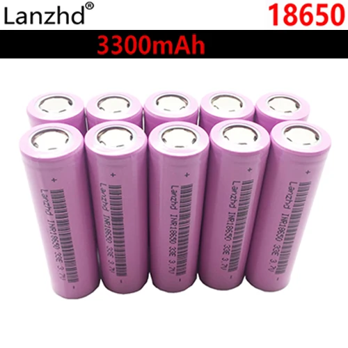 Для samsung 18650 батареи 3300mah INR18650 3,7 V перезаряжаемые батареи Литий-ионные 18650 30a большой ток 18650VTC7 - Цвет: 10 PCS 3300MAH