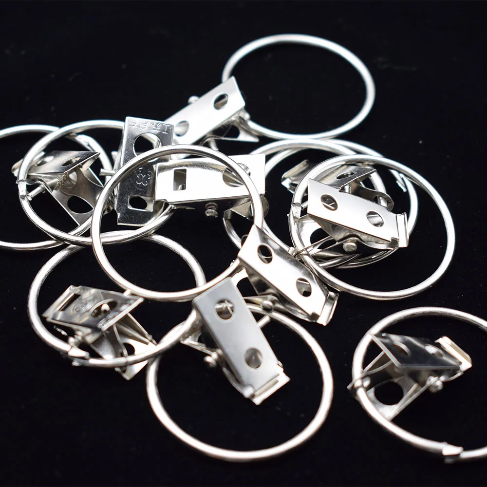 

3x Multipurpose Window Curtain Clothes Metal Clips with Drapery Ring Hook Gift