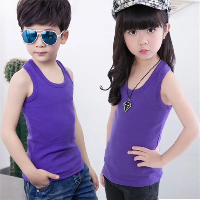 Boys vests underwear solid 100% cotton soft baby girl boy tanks for girls kids  camisoles tank tops summer children's clothes new|Tanks & Camis| -  AliExpress