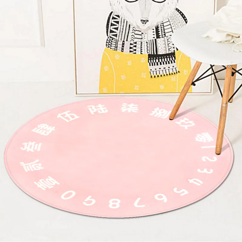 Модный мягкий круглый фланелевый декоративный коврик для ног, коврик для йоги/коврик для компьютерного стула, коврик для спальни, прихожей, большой ковер