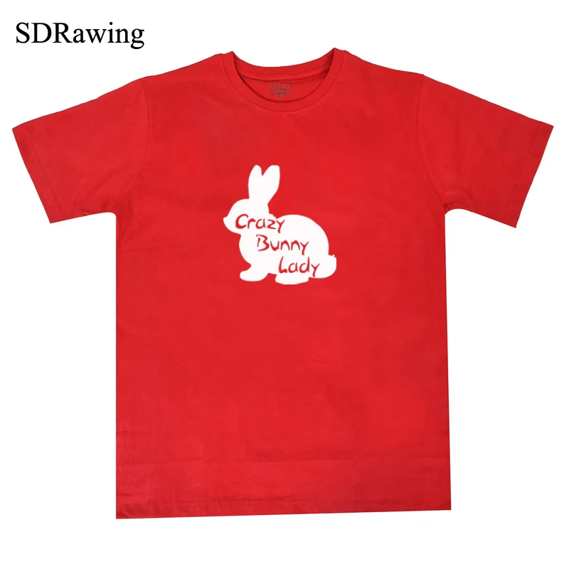 Хлопковая футболка Crazy Bunny Lady для питомца, футболка с кроликом для мамы и дочки, gif футболка с графическим рисунком, хипстерские футболки Tumblr, Прямая поставка