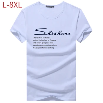 

Big Size Men Loose Thin Summer T Shirt Cotton Male Solid 3D Print Funny Top Tees Men's Fitness Baggy Joker Shirt 5XL 6XL 7XL 8XL