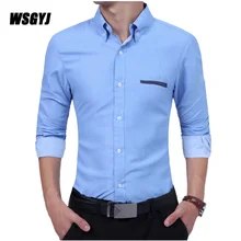 Мужская модная мужская рубашка Британская мода волна точка тонкий квадратный воротник с длинным рукавом рубашка однобортное платье рубашка XXL 03