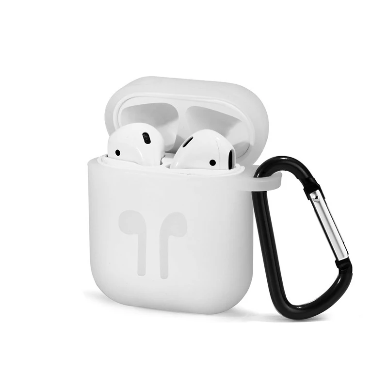 For Apple Airpods Silicone Case Soft Cover Protector with Dust Plug Anti Lost Strap Sleeve Pouch for Air pods Earphone (10)