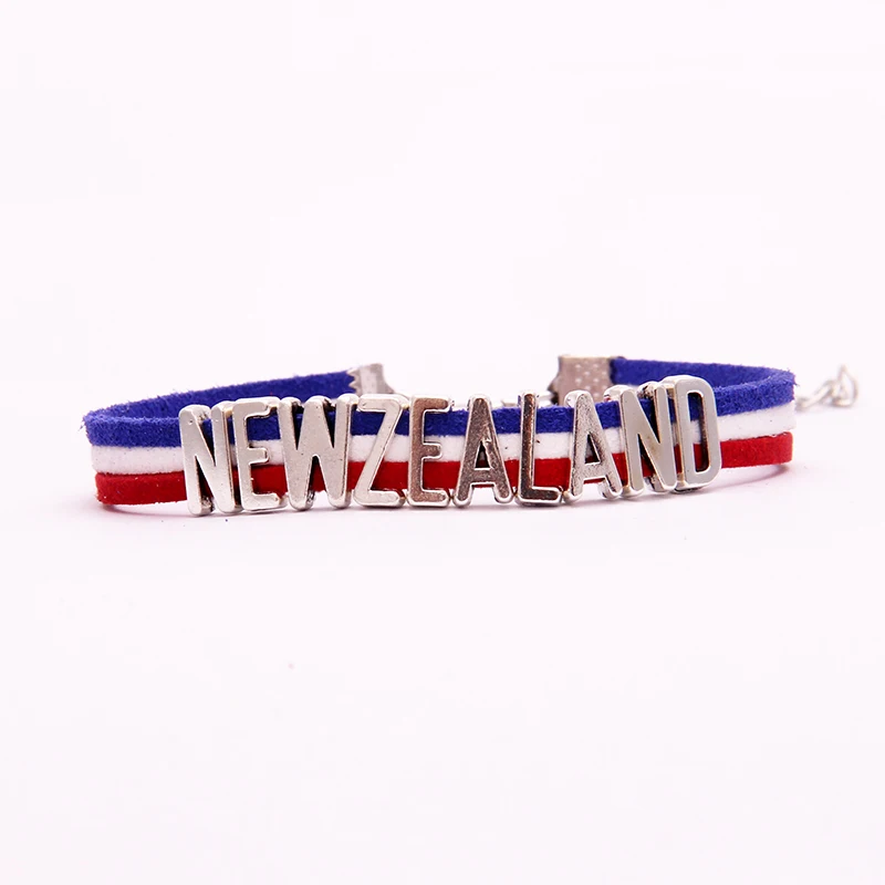 (10Pcs/Lot) Infinity love National Flag New Zealand Bracelet heart