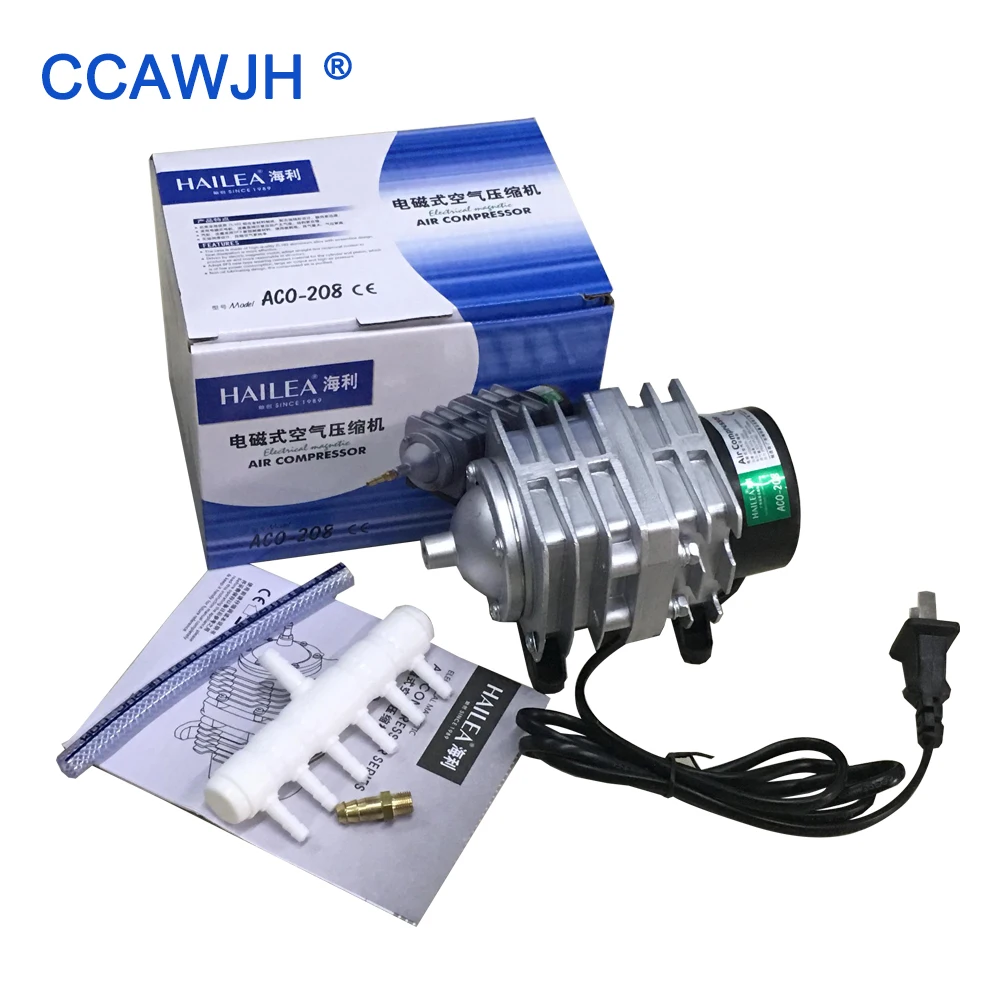 

ACO208 45L/min 25W Electrical Magnetic Air Compressor For Aquarium and Tube Ozone Generator 1pc Starts + Free Shipping
