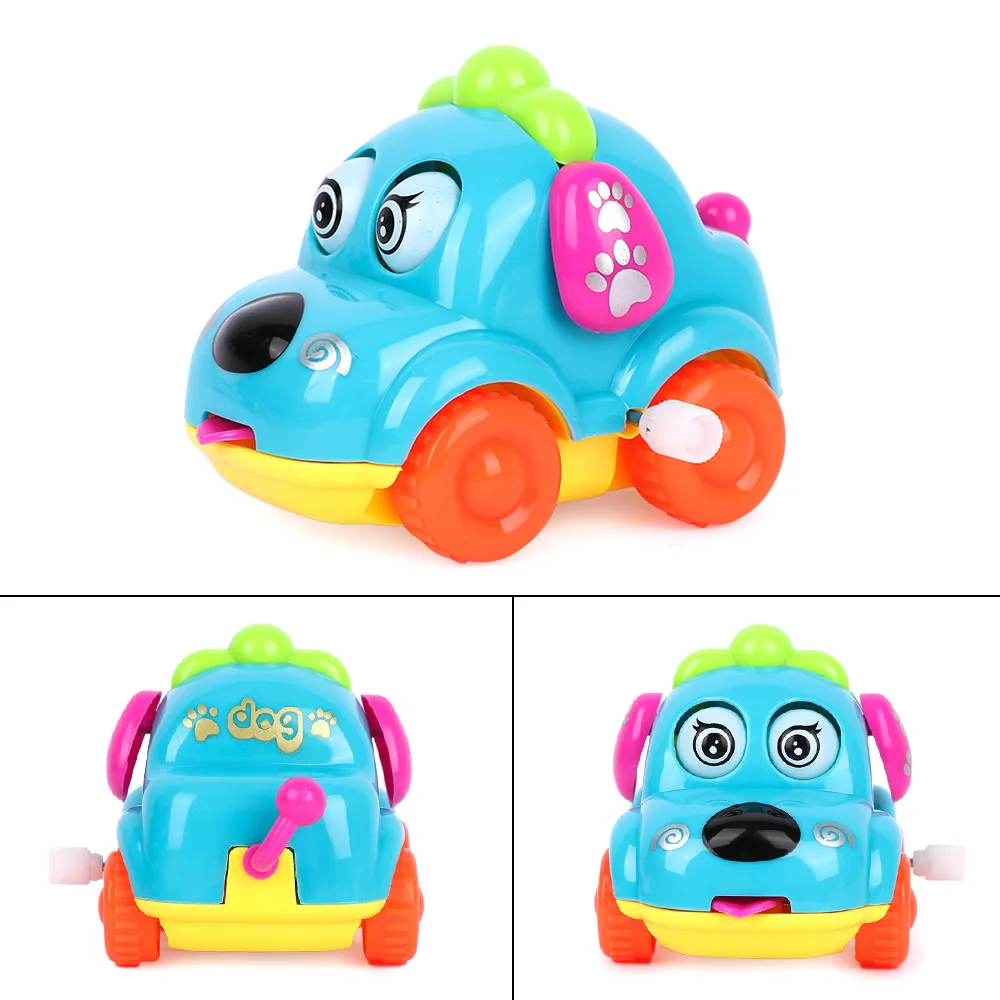 Лучший подарок для ребенка милый мультяшный бегущий автомобиль заводная игрушка животное из мультфильма заводные на цепочке классические детские игрушки для малышей