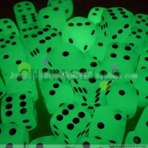 

10pcs Noctilucent Dice 6 Side 14mm Light luminous Toy Fun Board Game Night Bar KTV Entertainment Game Dice
