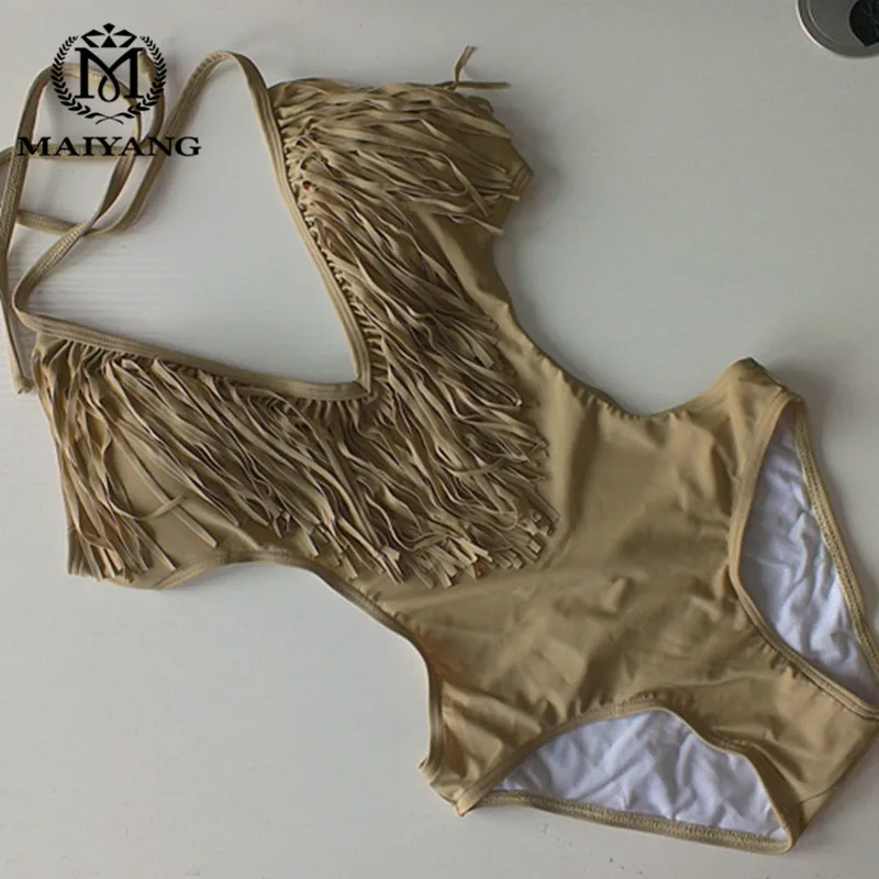 Summer New Women Siamese Swimsuit Solid Color Black White Khaki