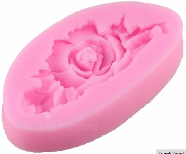 3D silicone mold rose 2 j