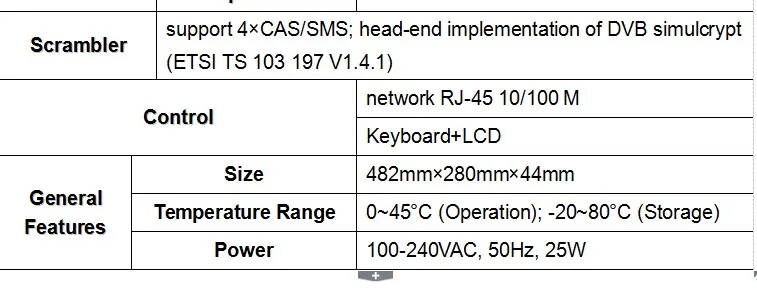 Скремблер кам-модулятор(ASI in и DVB-C RF out) ip-коммутатор и скремблер радио и ТВ Вещательное оборудование sc-3102