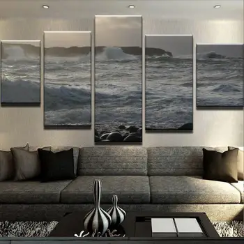 

Modern Canvas Pictures ROUGH IRISH WATERS CANVAS SET HD Prints Wall Art Living Room Home Decor Posters