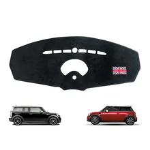 Черный приборной панели автомобиля коврик избежать свет безопасности диск с антибликовым покрытием коврик центральной консоли Защитная крышка для Mini Cooper R55 R56 укладки