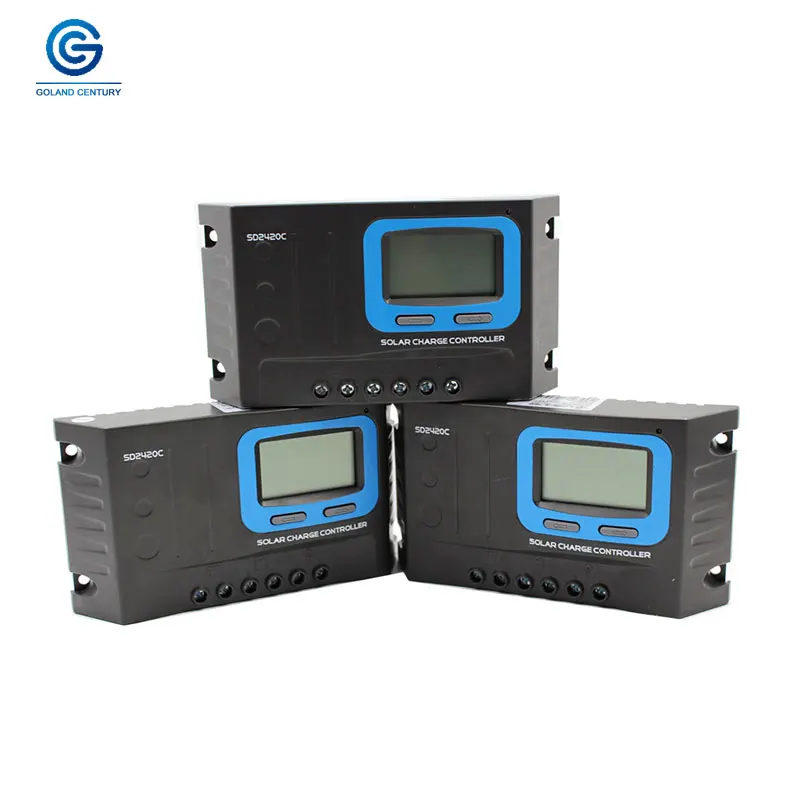 

Goland Century SD2420C Intelligent PWM 10A 20A 30A CE RoHs Solar Charge Controller With USB Port For Home Solar Power System