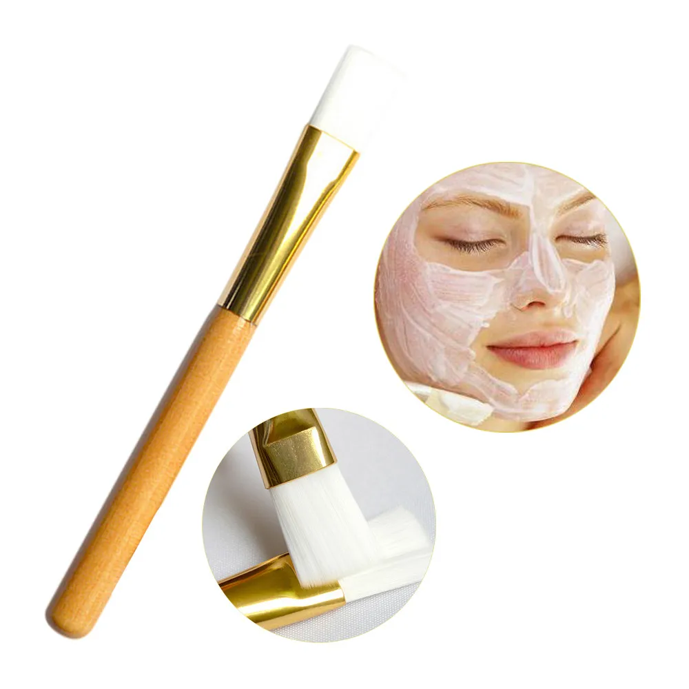New Pro Cosmetic Makeup Face Brushes Women Yellow Color Wooden Handle
