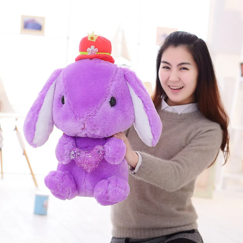 1 Pc 50Cm 4 Colors lolita plush rabbit cute soft Lop Bunny Sweet Heart ...
